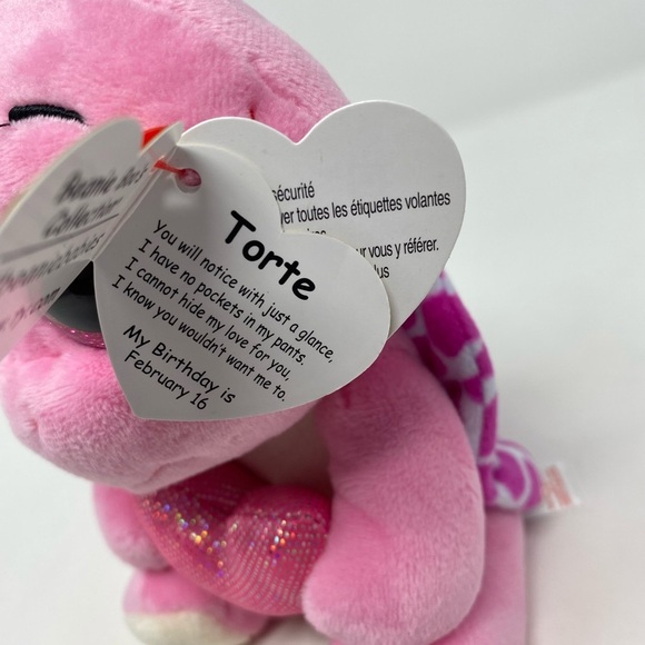 Pink TY Beanie Boo Torte Turtle Plush - Picture 4 of 6